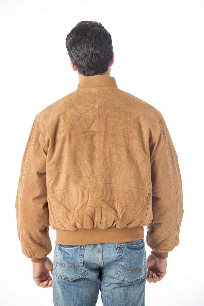 REED Men's Baseball Suede Leather Jacket (Imported) from Reed Leather