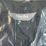 MARTHA STEWART Woven Front Button Blouse Top Tie Neck Women's Sz M Black (New) from PayWut