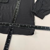 MARTHA STEWART Woven Front Button Blouse Top Tie Neck Women's Sz M Black (New) from PayWut