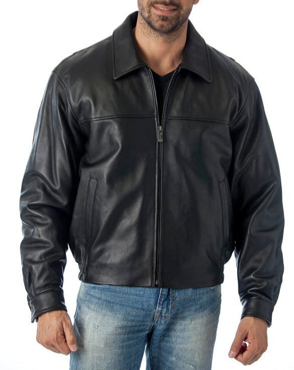 REED Men's New Zealand Lambskin Leather Jacket - Imported from Reed Leather
