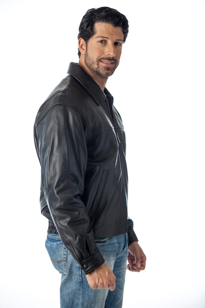 REED Men's New Zealand Lambskin Leather Jacket - Imported from Reed Leather