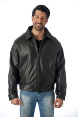 REED Men's All American Bomber Leather Jacket Union Made in USA from Reed Leather