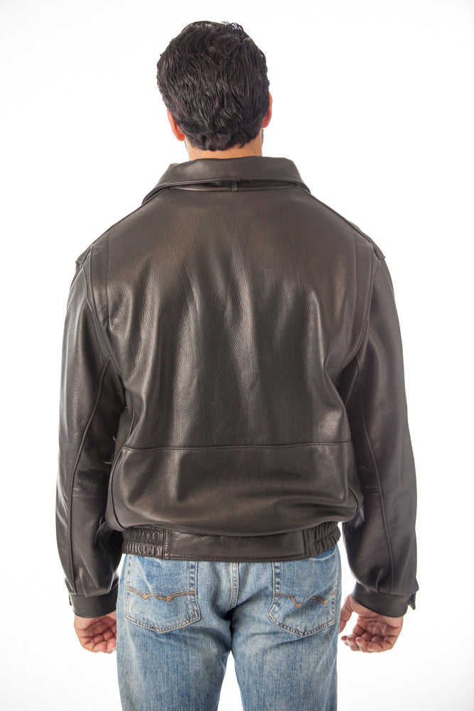 REED Men's All American Bomber Leather Jacket Union Made in USA from Reed Leather