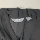 MARTHA STEWART Woven Front Button Blouse Top Tie Neck Women's Sz 2X Francesca Black (New) from PayWut