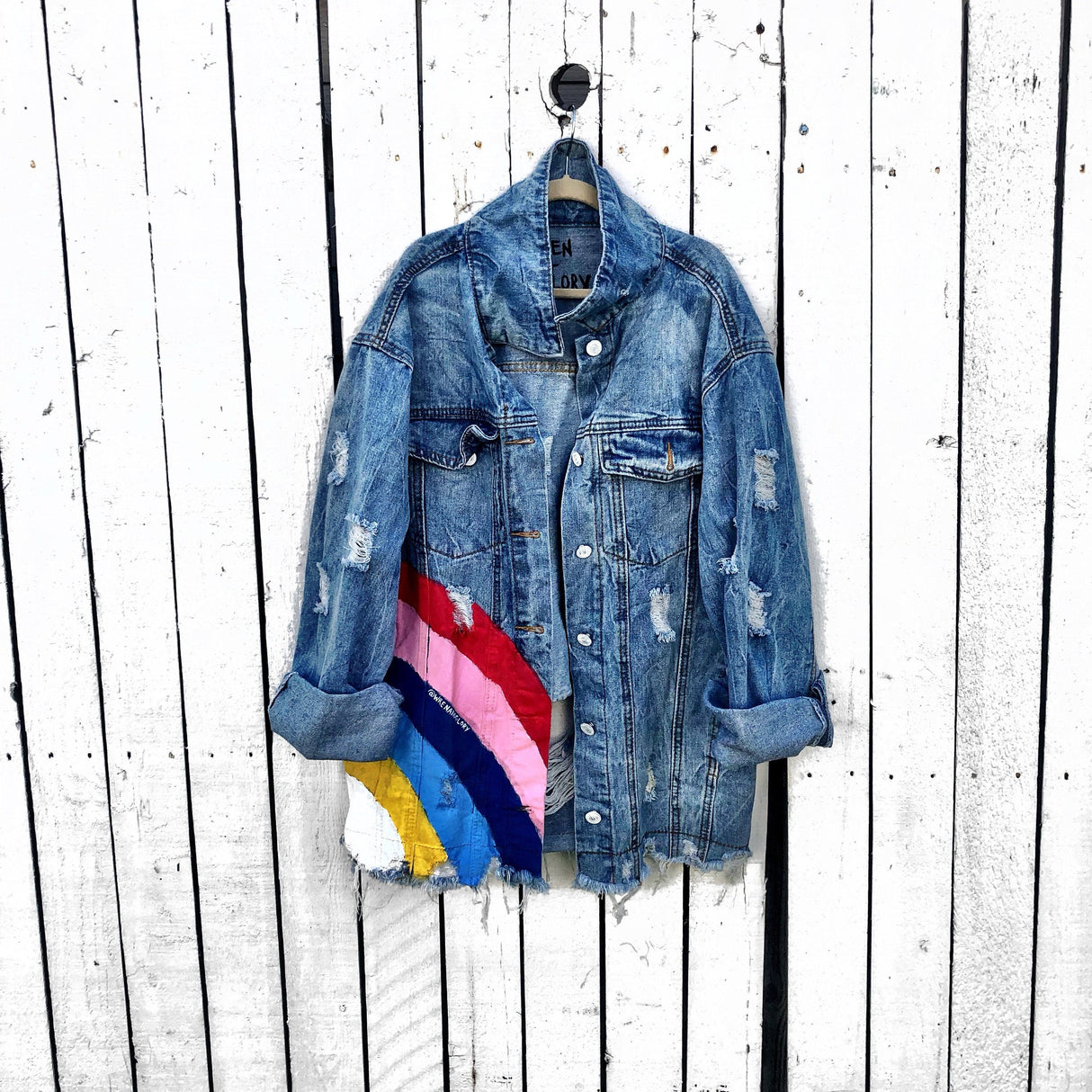 'ALL WE NEED' DENIM JACKET from Wren + Glory