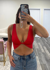 Twist And Shout V2 Bralette Tank ★ Red From Rock N Rags