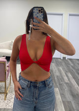 Twist And Shout V2 Bralette Tank ★ Red From Rock N Rags