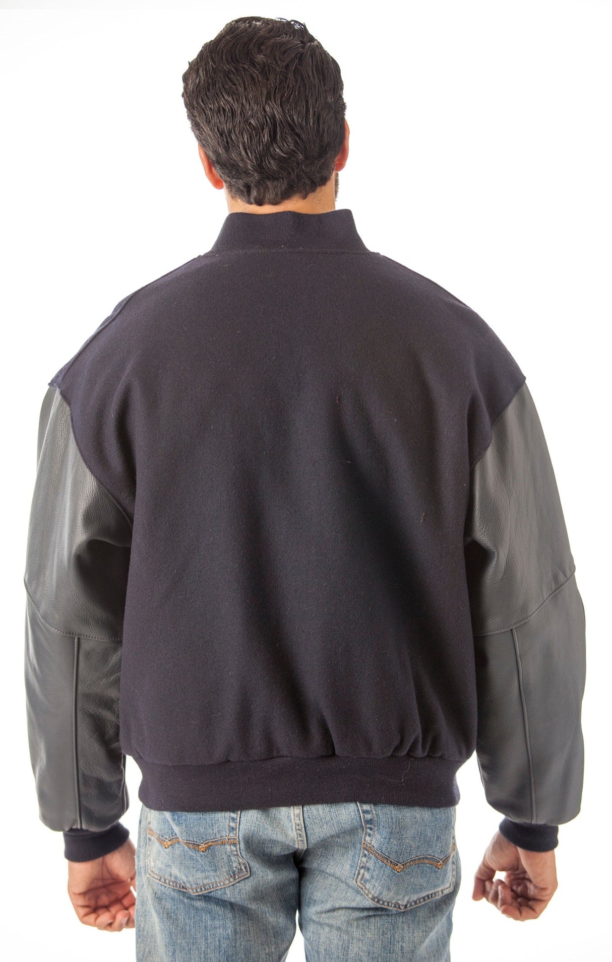REED Men's Premium Varsity Leather/Wool Jacket Made in USA from Reed Leather