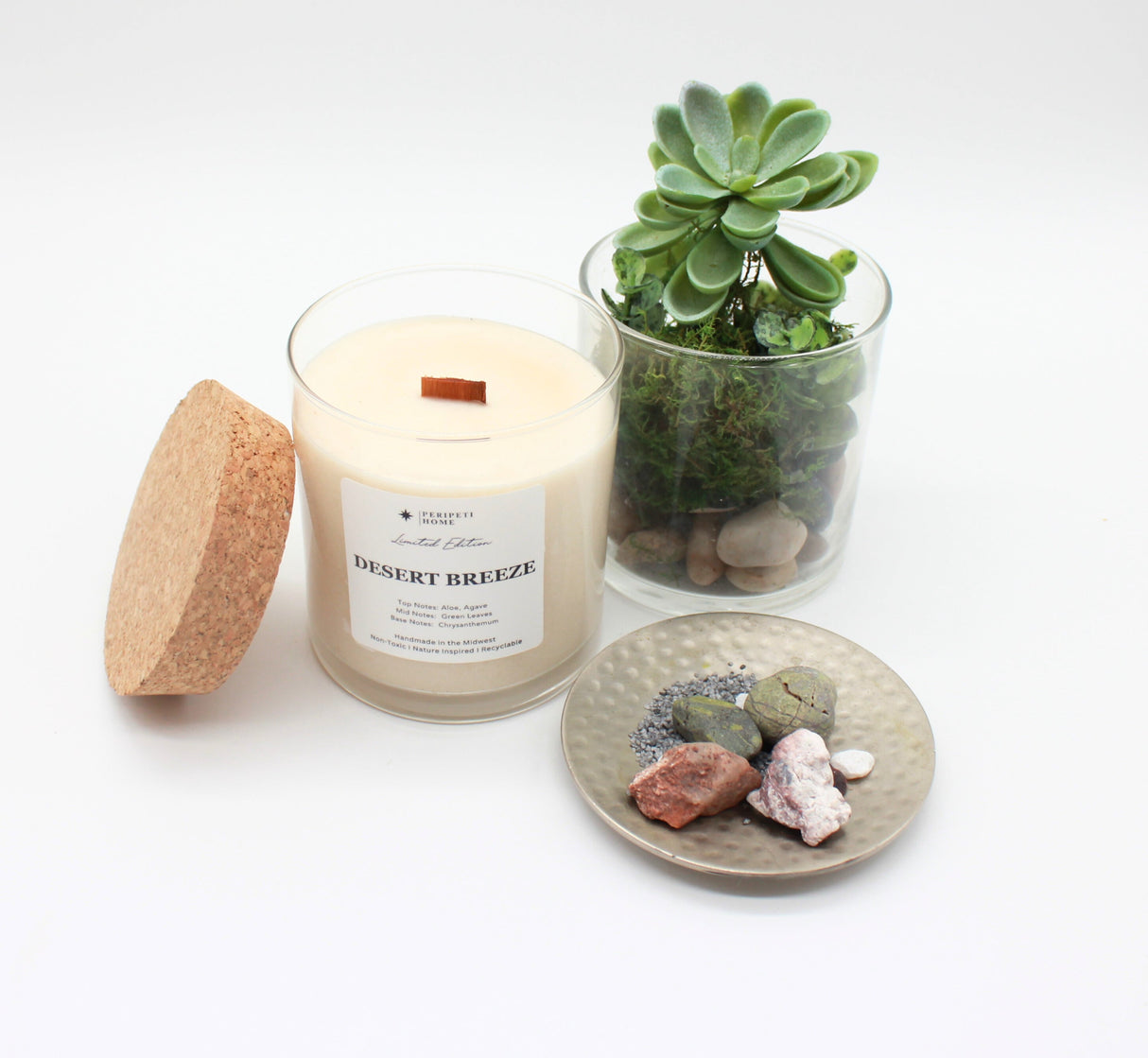 Wooden Wick Soy Candle from Peripeti Home