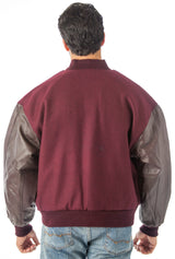 REED Men's Premium Varsity Leather/Wool Jacket Made in USA from Reed Leather