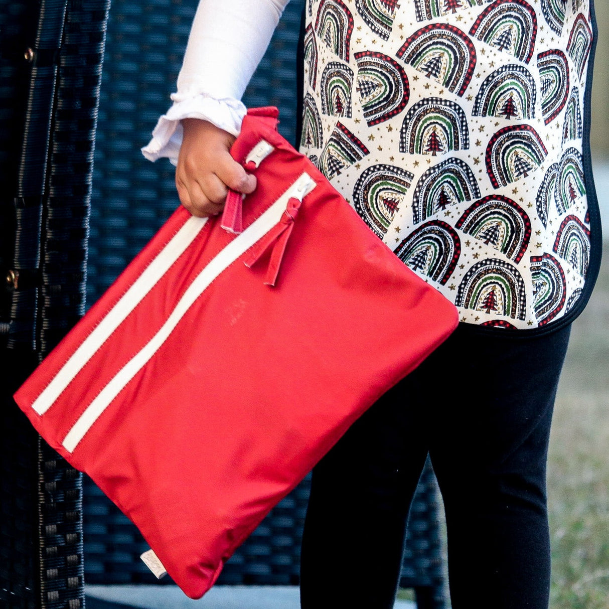 Solid Cranberry Minimalist - Waterproof Wet Bag (For mealtime, on-the-go, and more!) from BapronBaby