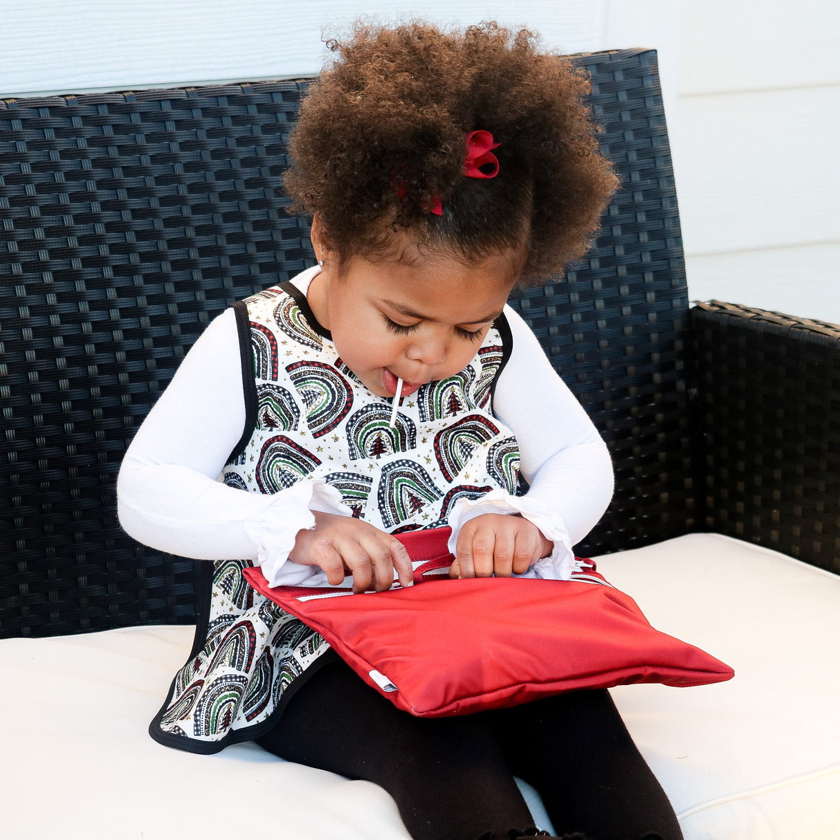 Solid Cranberry Minimalist - Waterproof Wet Bag (For mealtime, on-the-go, and more!) from BapronBaby