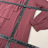 MARTHA STEWART Woven Front Button Blouse Top Tie Neck Women's Sz 1X Chianti (New) from PayWut