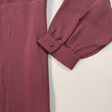MARTHA STEWART Woven Front Button Blouse Top Tie Neck Women's Sz 1X Chianti (New) from PayWut