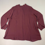 MARTHA STEWART Woven Front Button Blouse Top Tie Neck Women's Sz 1X Chianti (New) from PayWut