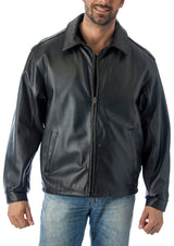 Big and Tall Casual Leather CowHide  Jacket Union Made in USA From Reed Leather