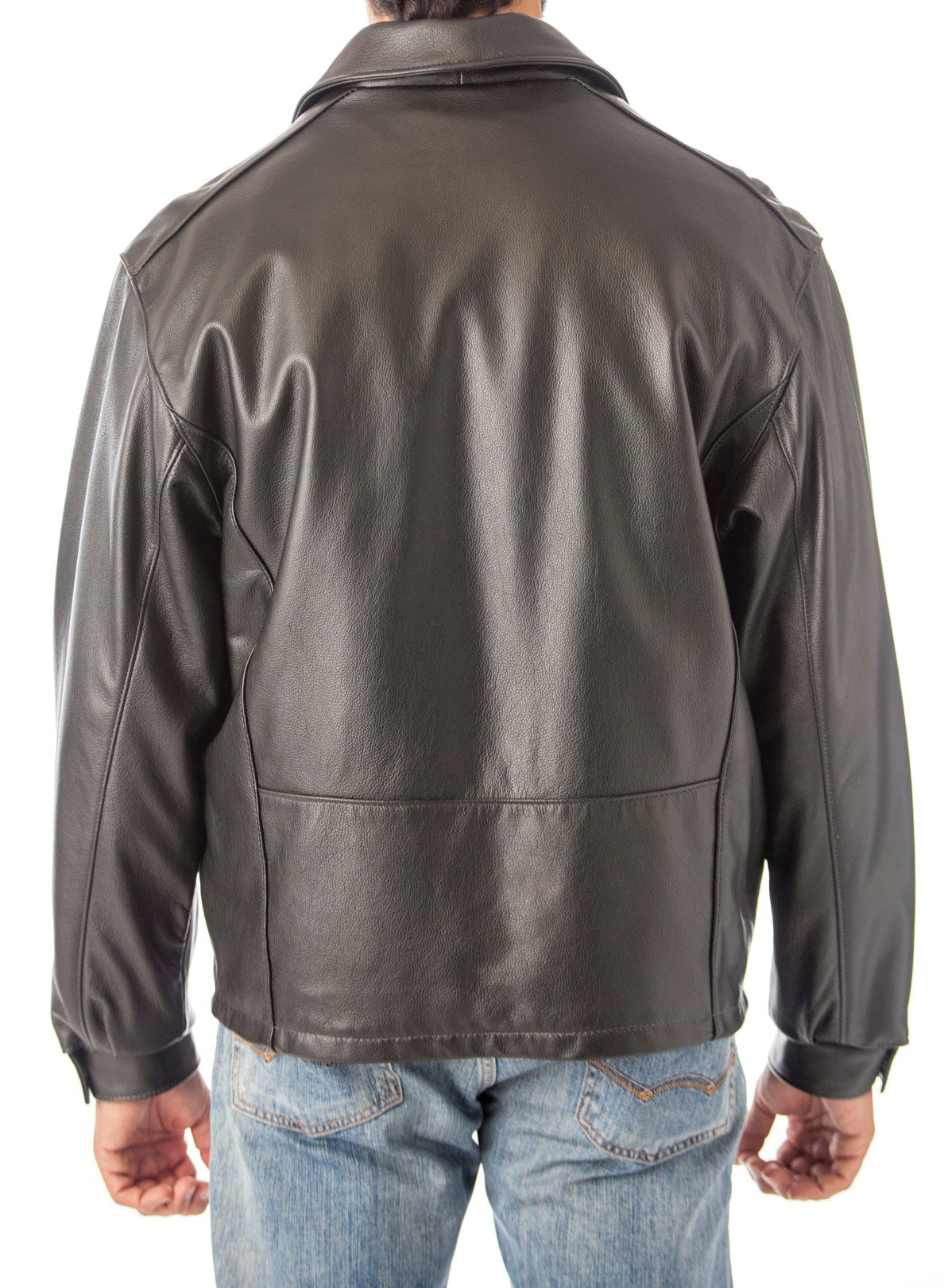 Big and Tall Casual Leather CowHide  Jacket Union Made in USA From Reed Leather
