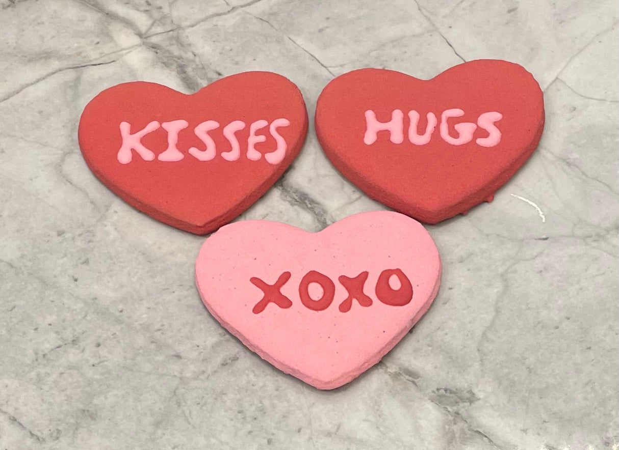 Conversation Heart Treats - Set of 3 From The Barkery Long Island