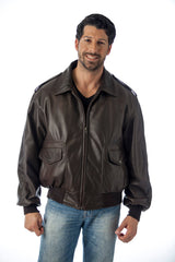 REED Men's Bomber Leather Jacket Union Made in USA from Reed Leather
