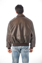 REED Men's Bomber Leather Jacket Union Made in USA from Reed Leather