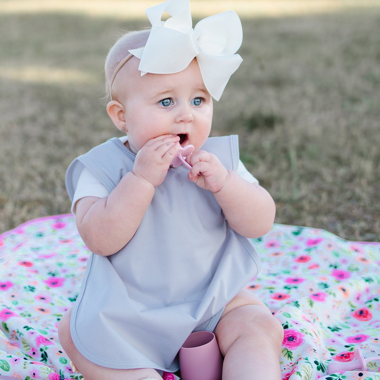 Solid Light Gray Minimalist Bapron from BapronBaby
