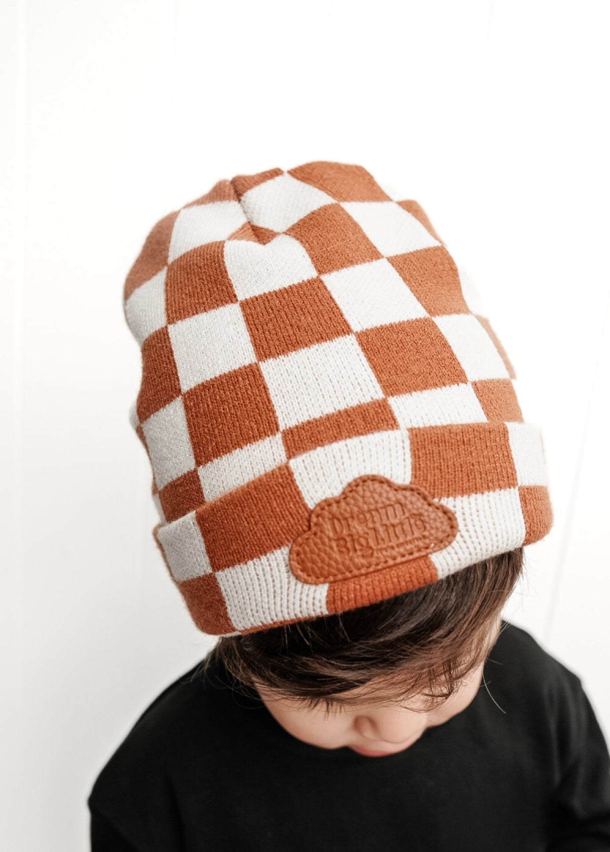 COPPER CHECKERS DREAM BEANIE from DREAM BIG LITTLE CO