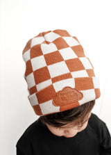 COPPER CHECKERS DREAM BEANIE from DREAM BIG LITTLE CO