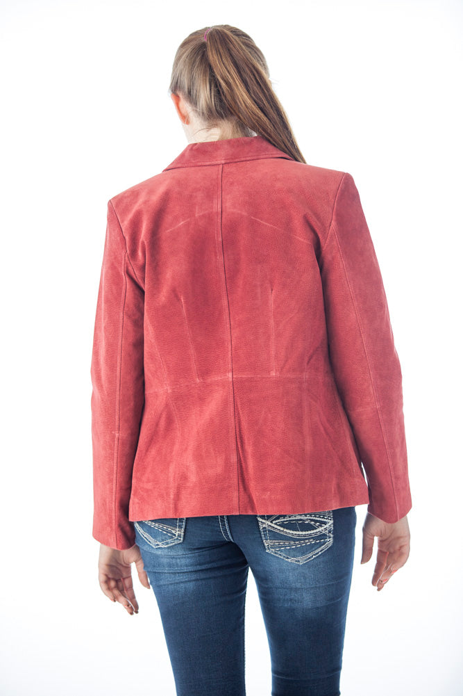 Women's Genuine Suede Leather Fashion Jacket - Imported from Reed Leather