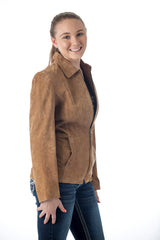 Women's Genuine Suede Leather Fashion Jacket - Imported from Reed Leather