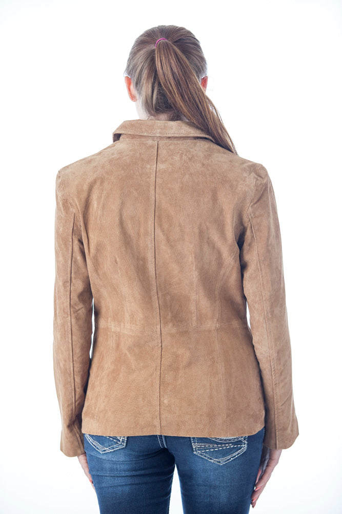 Women's Genuine Suede Leather Fashion Jacket - Imported from Reed Leather