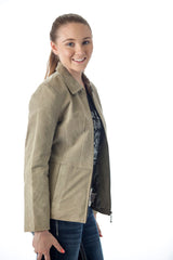 Women's Genuine Suede Leather Fashion Jacket - Imported from Reed Leather