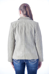 Women's Genuine Suede Leather Fashion Jacket - Imported from Reed Leather