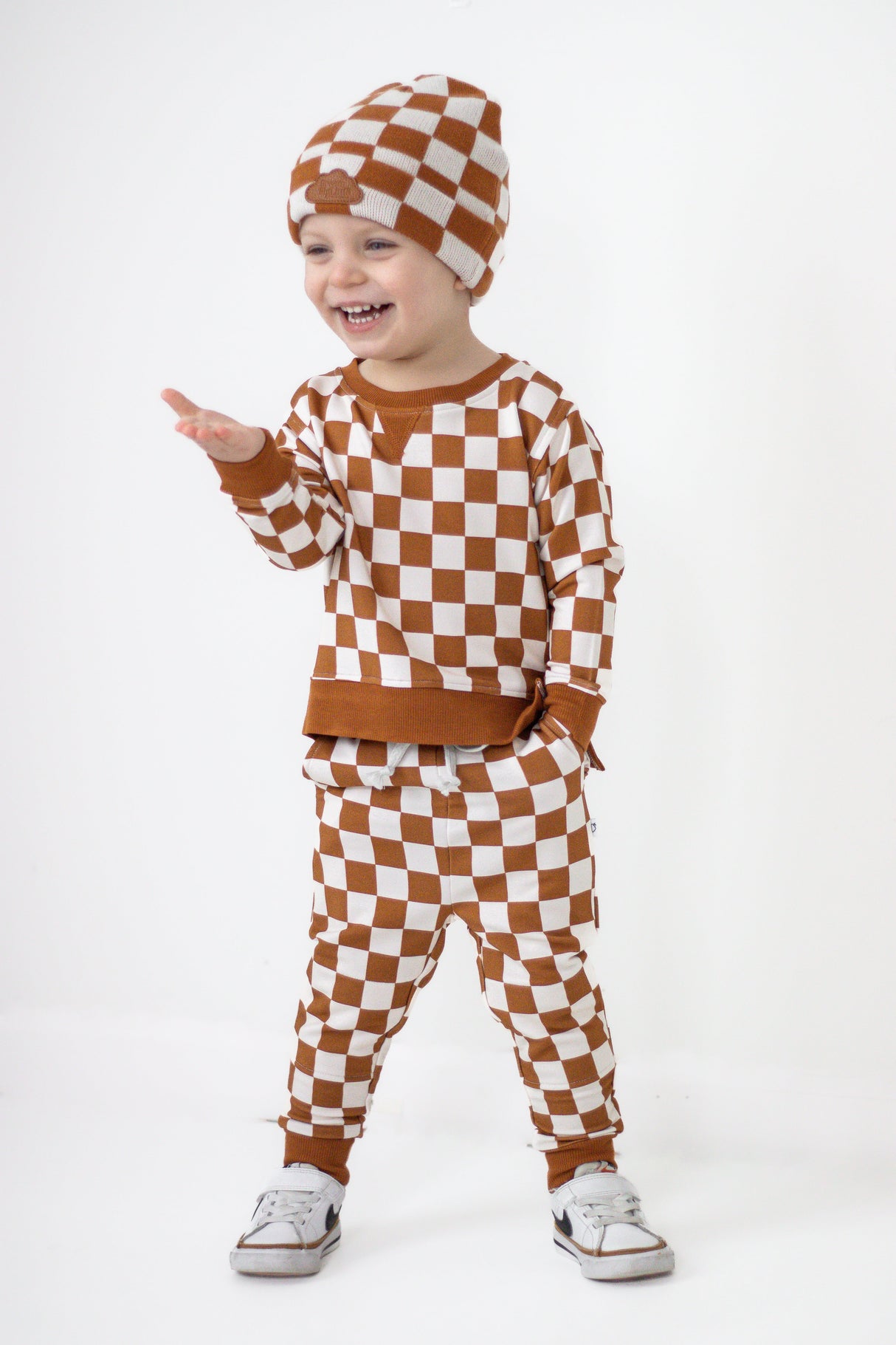 COPPER CHECKERS DREAM PULLOVER from DREAM BIG LITTLE CO