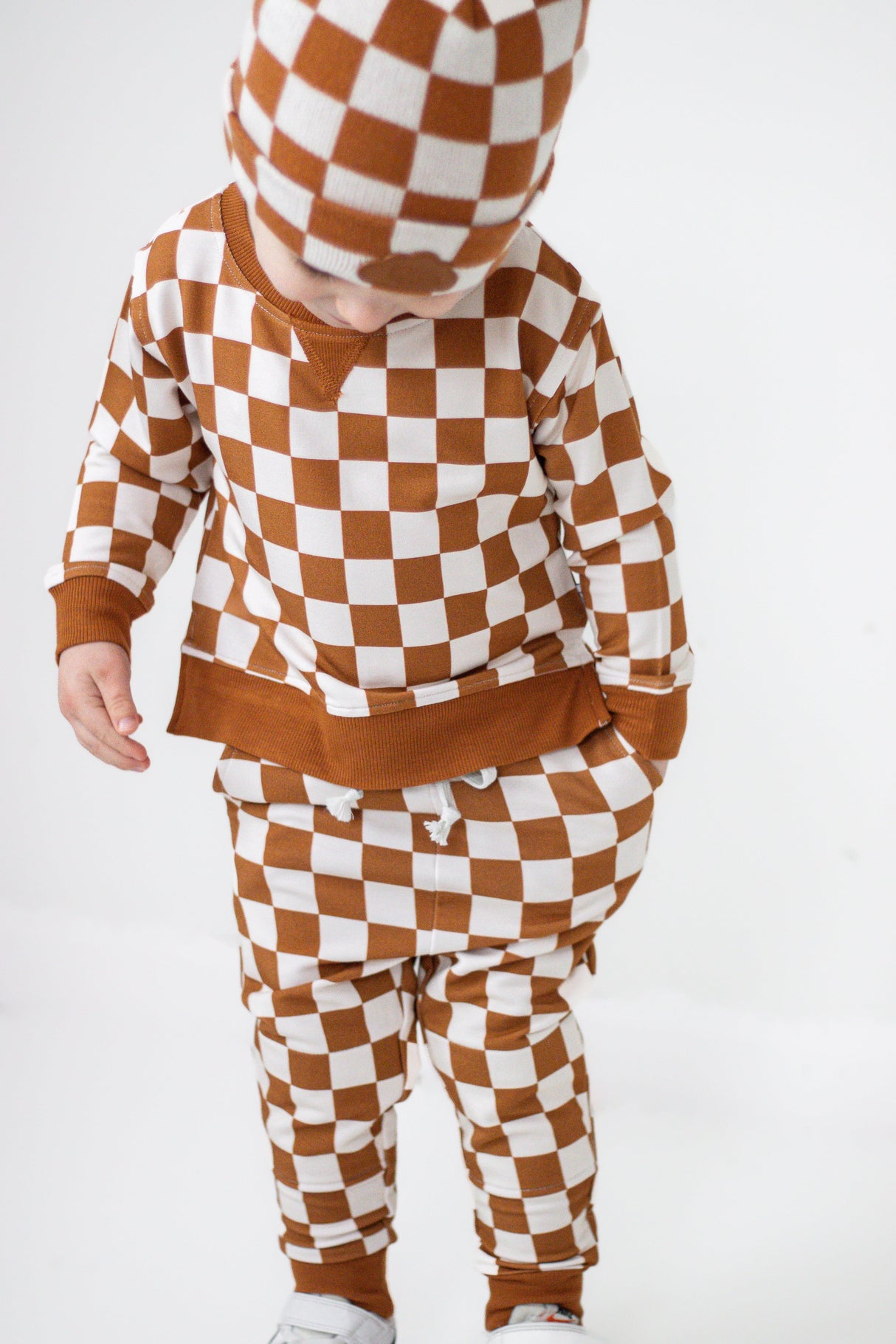 COPPER CHECKERS DREAM PULLOVER from DREAM BIG LITTLE CO