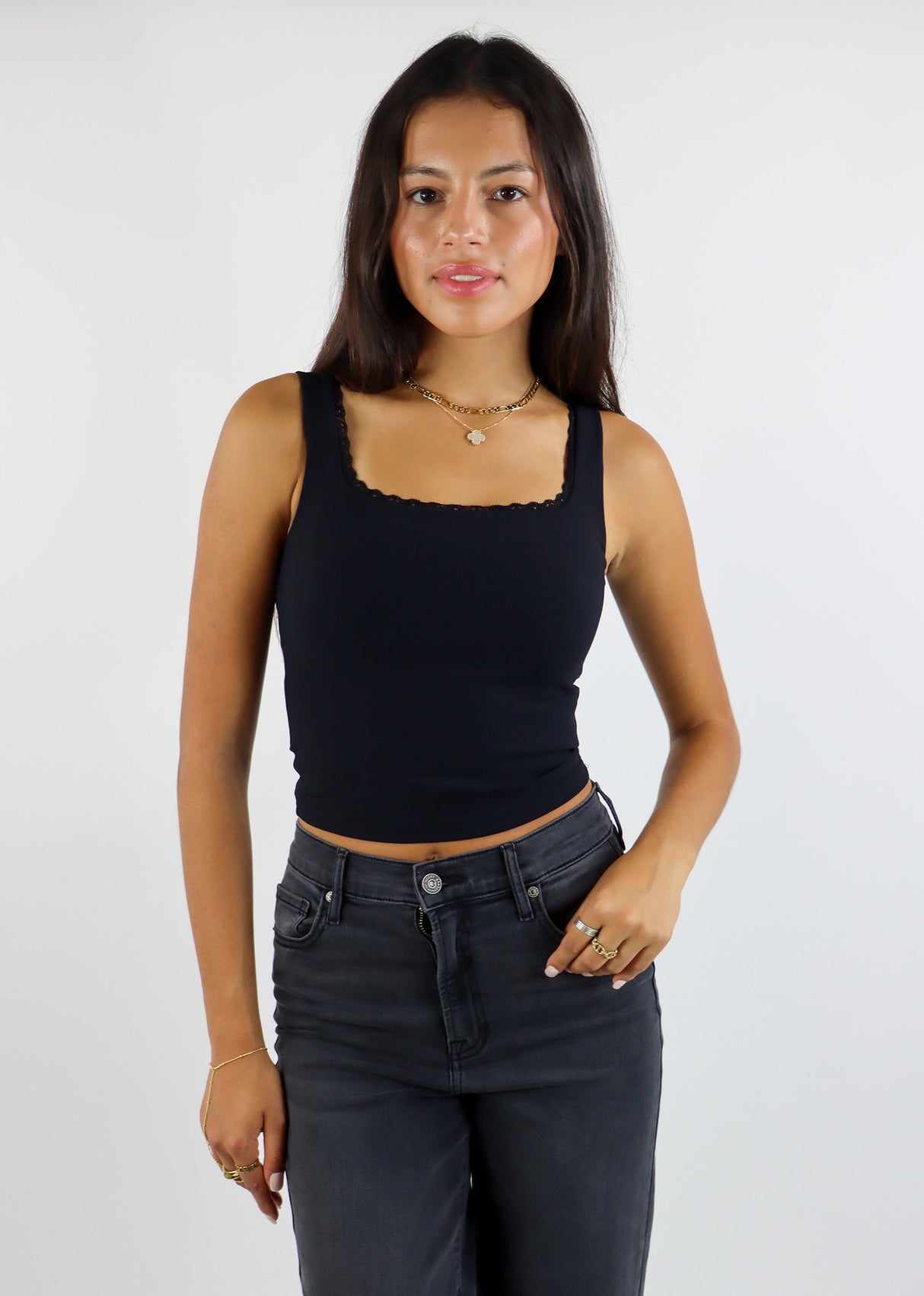 Rock N Rags Do It All Lace Tank ★ Black From Rock N Rags
