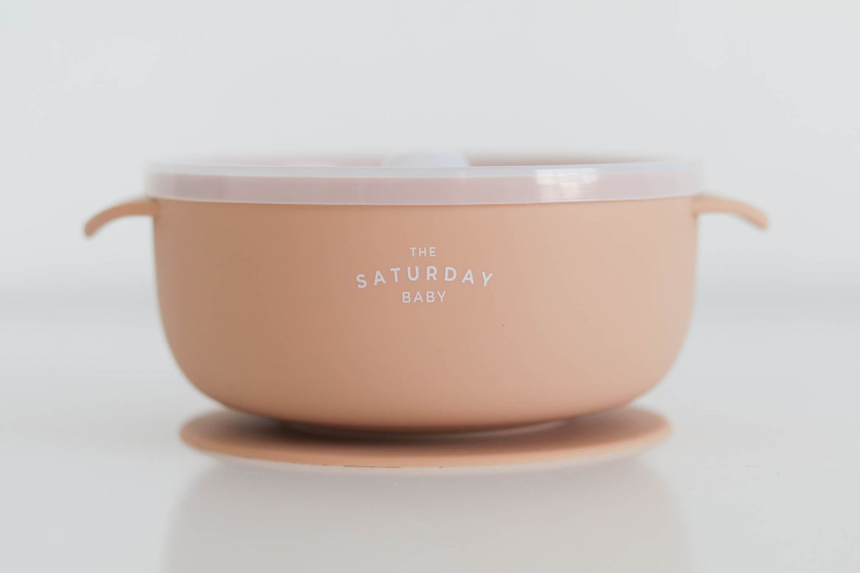 Peach Suction Bowl from The Saturday Baby