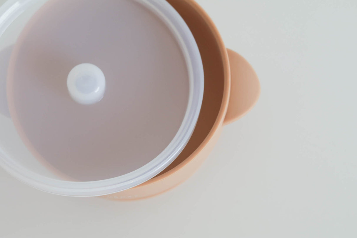 Peach Suction Bowl from The Saturday Baby