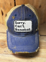 Sorry.Can't.Baseball Hat from The Goat Stock