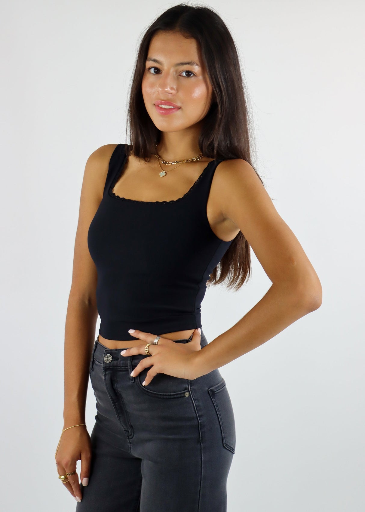 Rock N Rags Do It All Lace Tank ★ Black From Rock N Rags