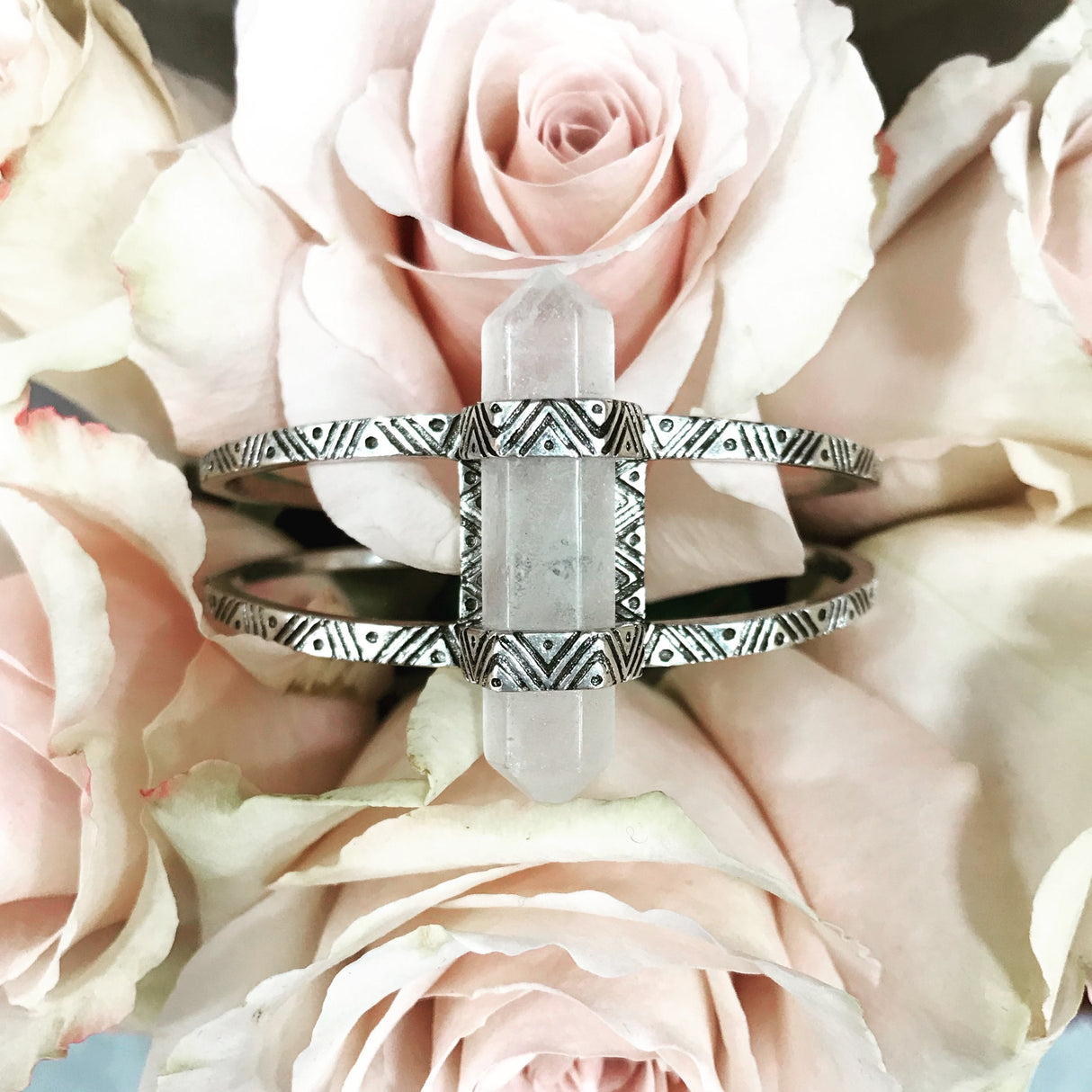 Crystal Cuff Bracelet | Silver from Hiouchi Jewels