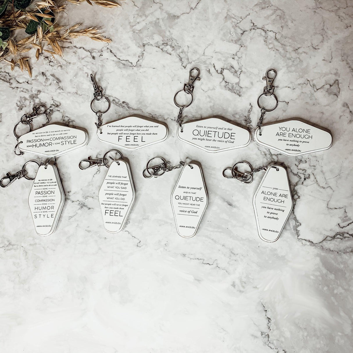 Inspirational Keychains from Gia Roma