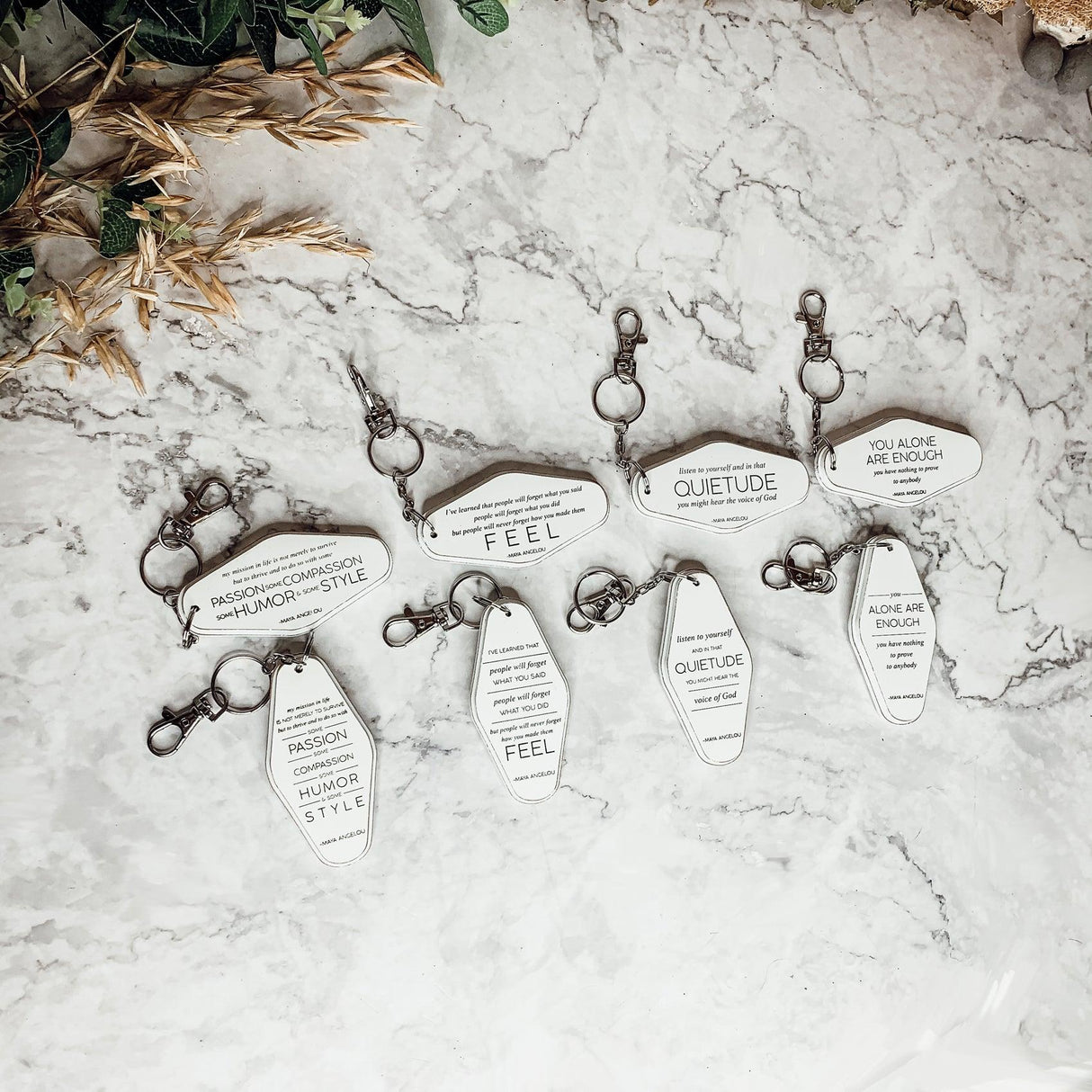 Inspirational Keychains from Gia Roma