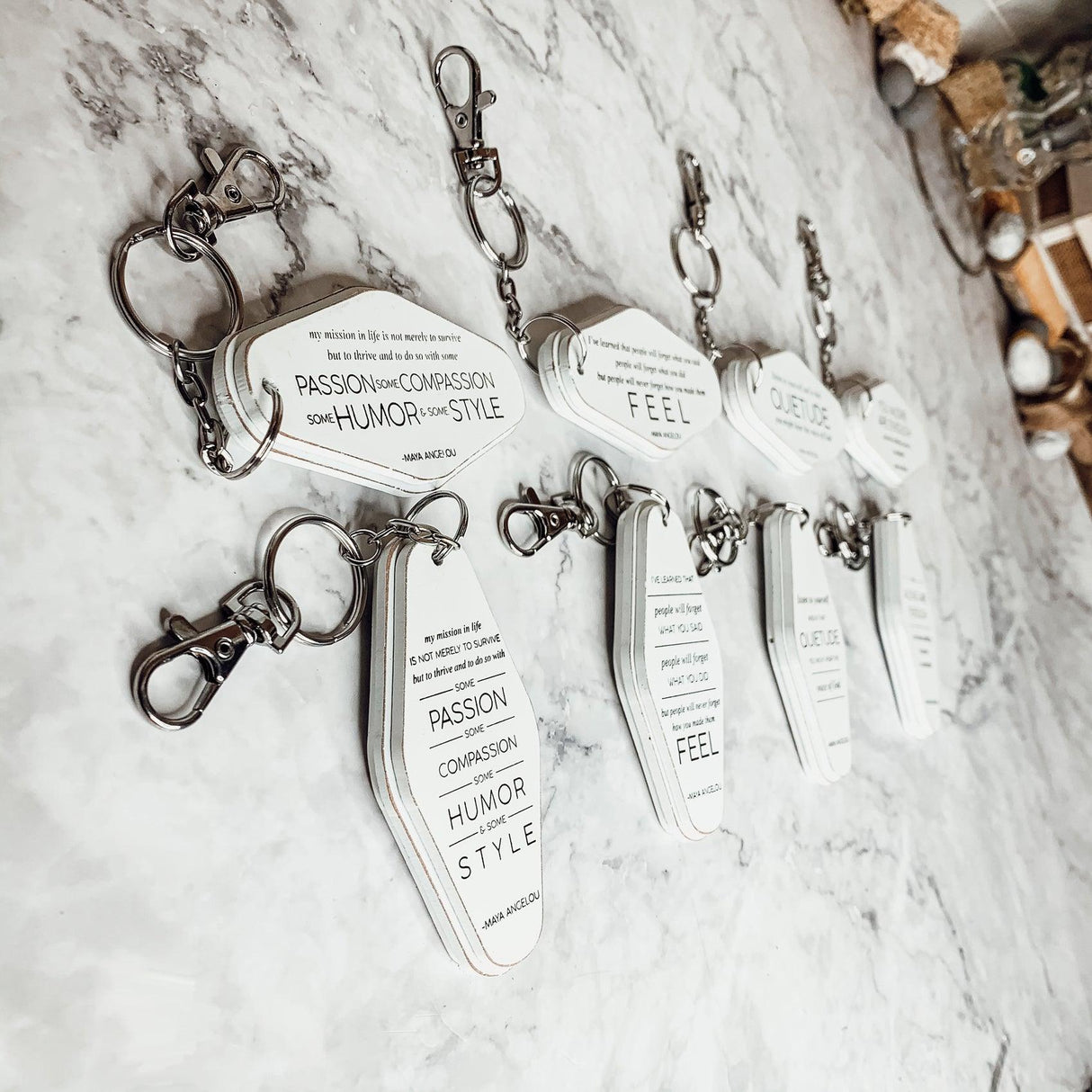 Inspirational Keychains from Gia Roma