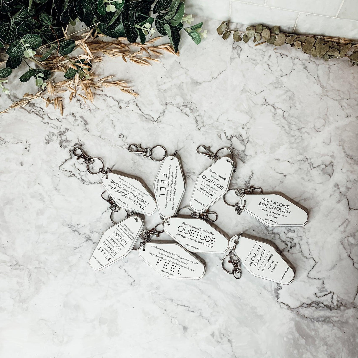 Inspirational Keychains from Gia Roma