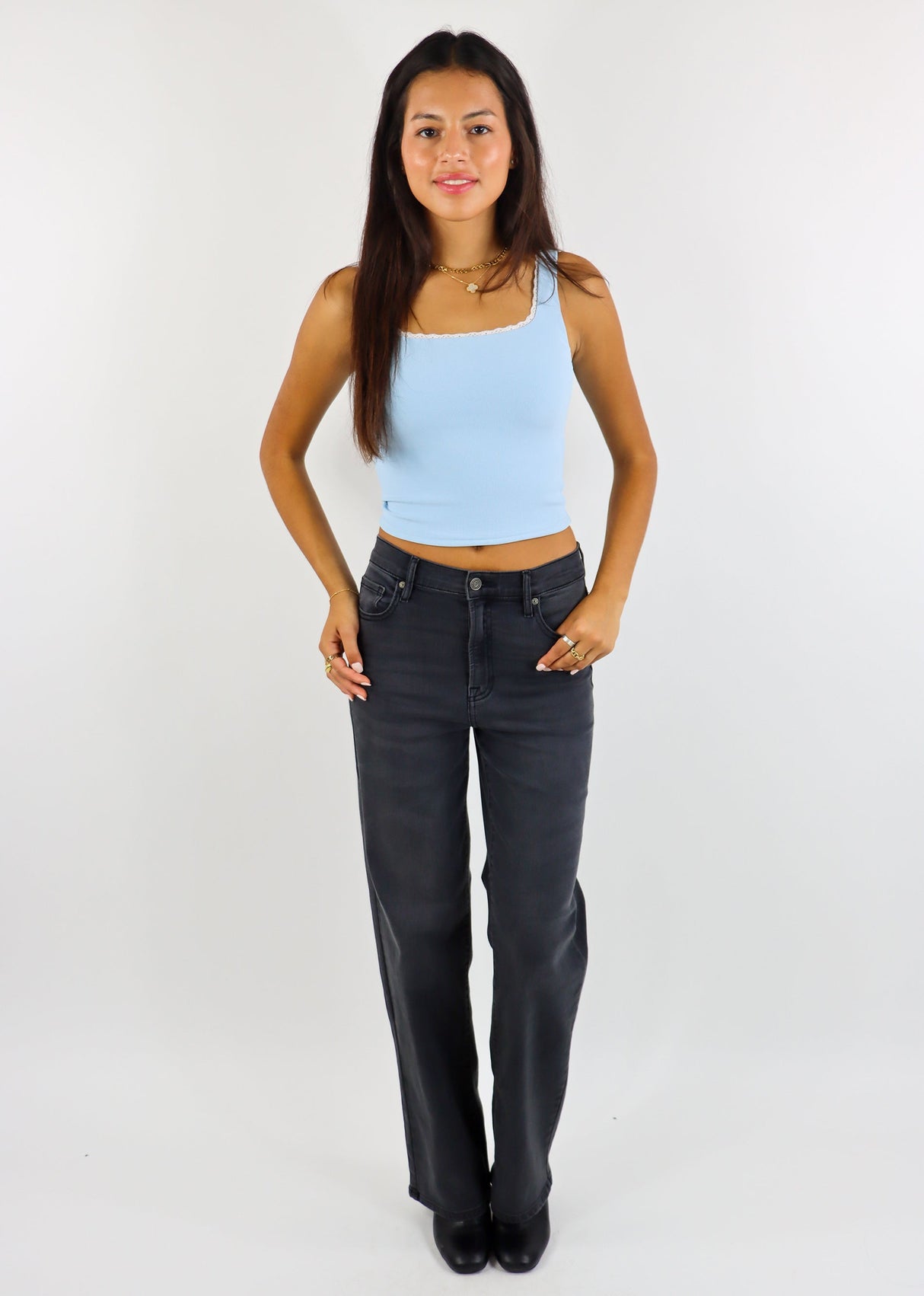 Rock N Rags Do It All Lace Tank ★ Blue From Rock N Rags