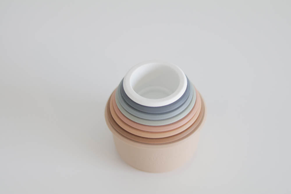 Silicone Stacking Cups from The Saturday Baby