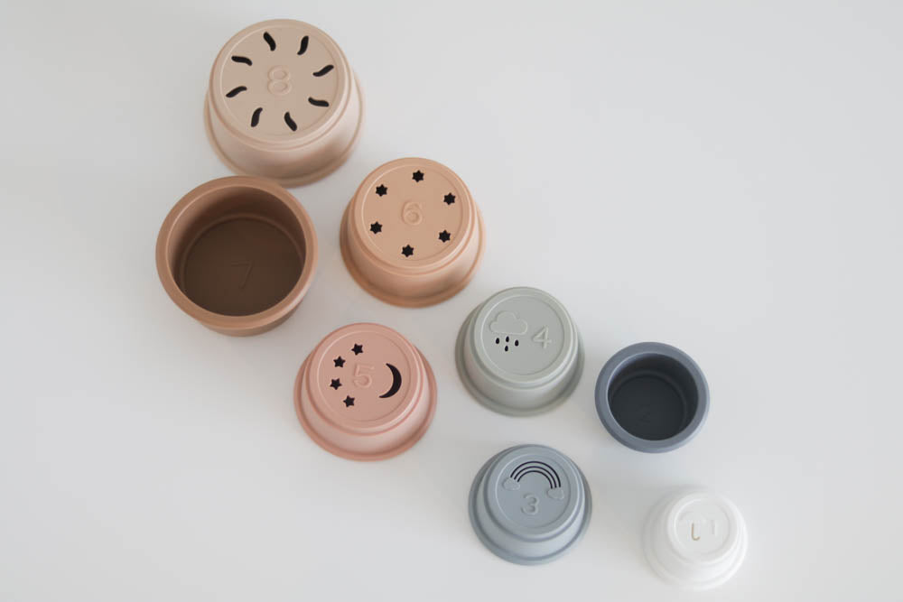Silicone Stacking Cups from The Saturday Baby
