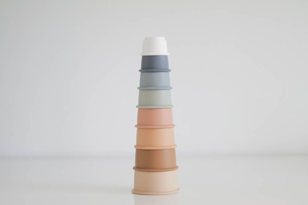 Silicone Stacking Cups from The Saturday Baby