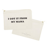 I Got it From My Mama Cotton Canvas Cosmetic Bag from The Cotton & Canvas Co.