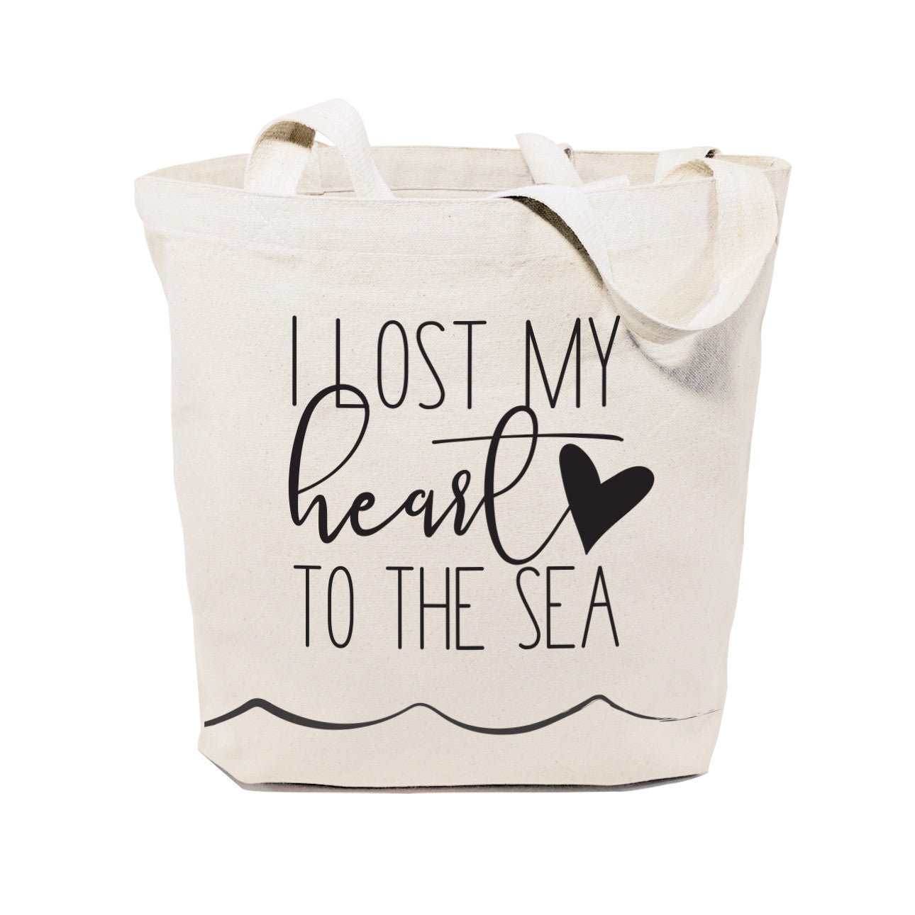 I Lost My Heart to the Sea Cotton Canvas Tote Bag from The Cotton & Canvas Co.